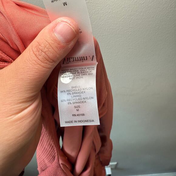 Vitamin A Terracotta Scoop Neck Ripple Texture One Piece Swimsuit Size Medium - Picture 9 of 9